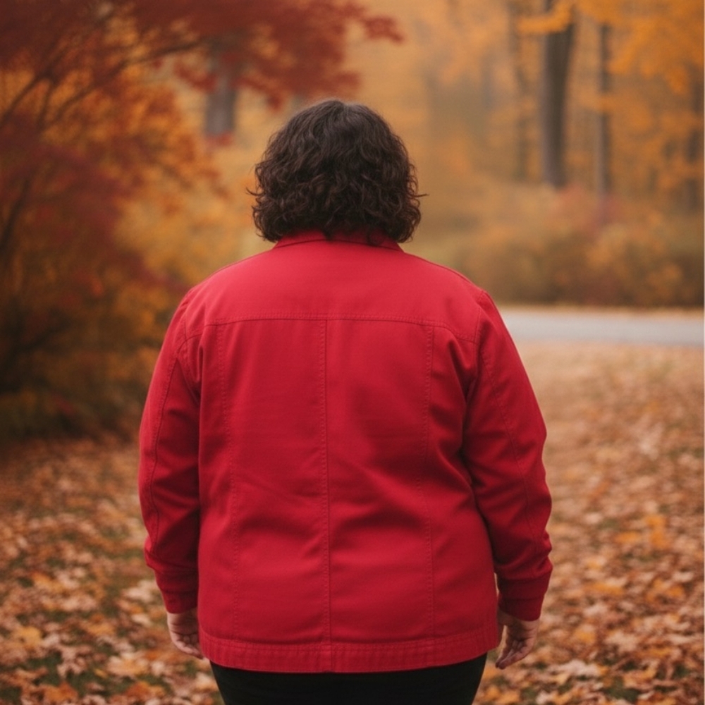 Women's Red Jacket - Picture 2 of 4